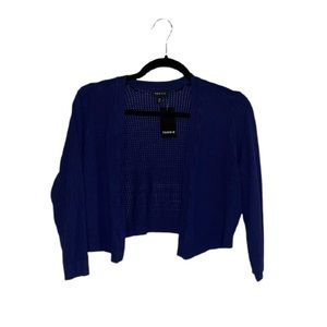 Torrid NWT Waffle Knit Blue Open Front Cardigan Size M/L or 00